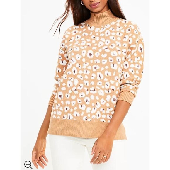 LOFT  Small Petite Leopard Print Turtleneck Tunic SweaterI’m - Picture 12 of 13